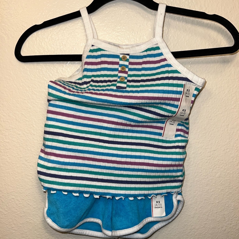Cat & Jack NWT Girls Tank and Shorts Set XS 4/5